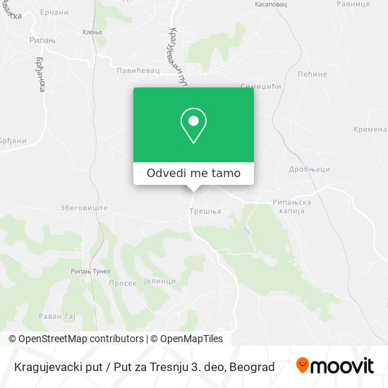 Kragujevacki put / Put za Tresnju 3. deo mapa