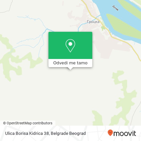 Ulica Borisa Kidrica 38 mapa