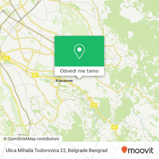 Ulica Mihaila Todorovica 22 mapa