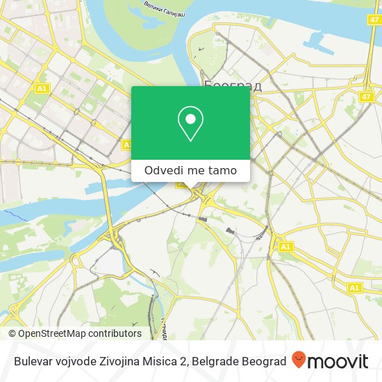 Bulevar vojvode Zivojina Misica 2 mapa