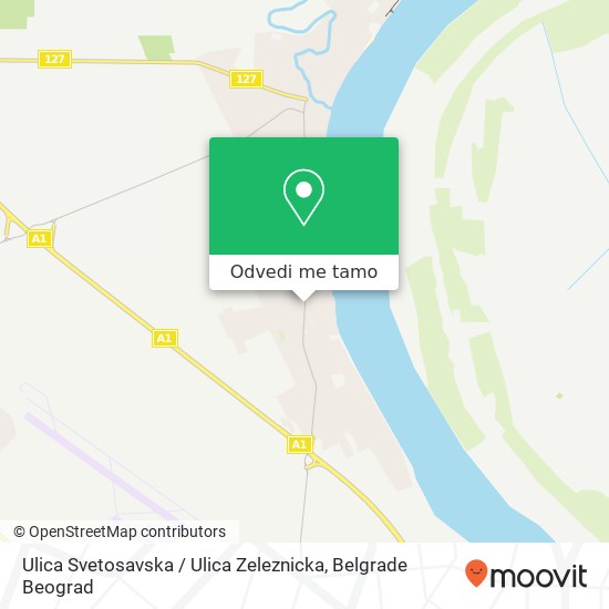 Ulica Svetosavska / Ulica Zeleznicka mapa