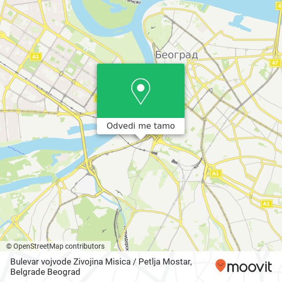 Bulevar vojvode Zivojina Misica / Petlja Mostar mapa