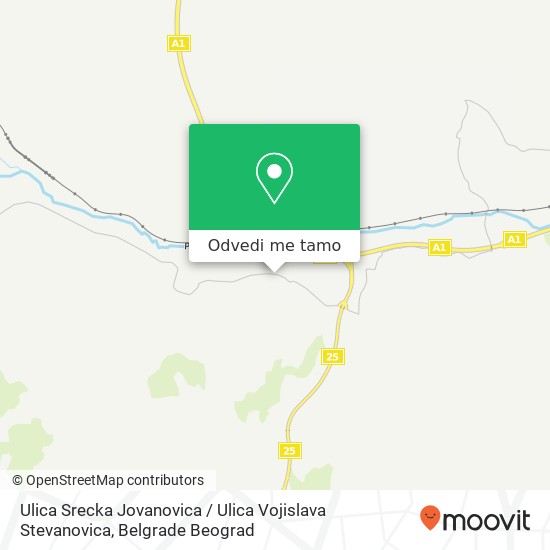 Ulica Srecka Jovanovica / Ulica Vojislava Stevanovica mapa