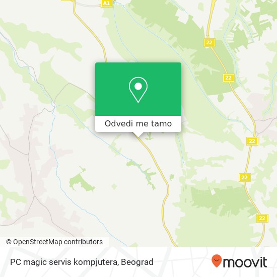 PC magic servis kompjutera mapa