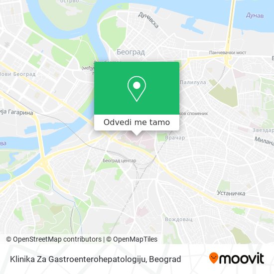 Klinika Za Gastroenterohepatologiju mapa