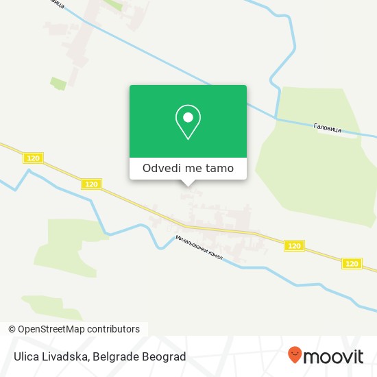 Ulica Livadska mapa