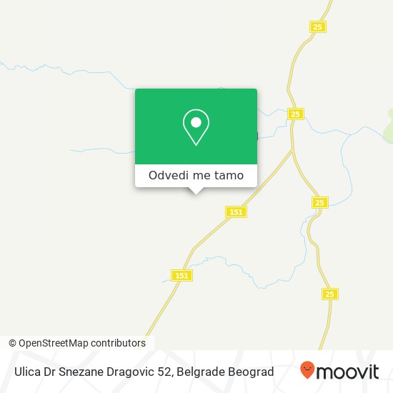 Ulica Dr Snezane Dragovic 52 mapa