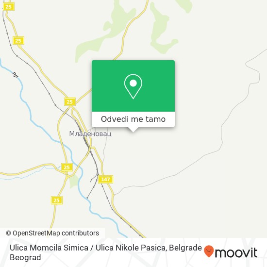 Ulica Momcila Simica / Ulica Nikole Pasica mapa