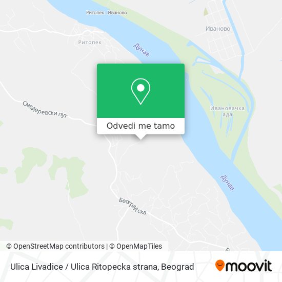 Ulica Livadice / Ulica Ritopecka strana mapa