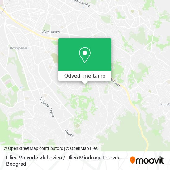 Ulica Vojvode Vlahovica / Ulica Miodraga Ibrovca mapa