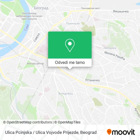 Ulica Pcinjska / Ulica Vojvode Prijezde mapa