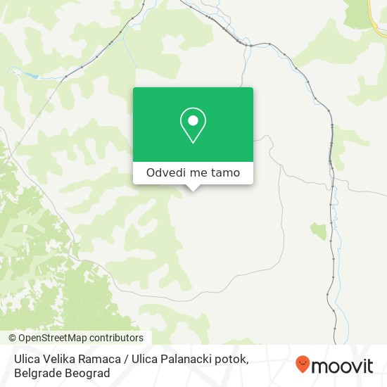 Ulica Velika Ramaca / Ulica Palanacki potok mapa