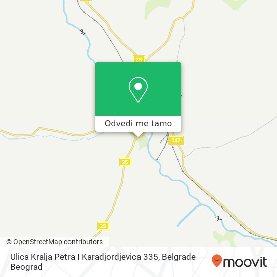 Ulica Kralja Petra I Karadjordjevica 335 mapa