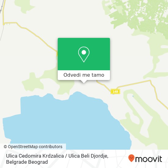 Ulica Cedomira Krdzalica / Ulica Beli Djordje mapa