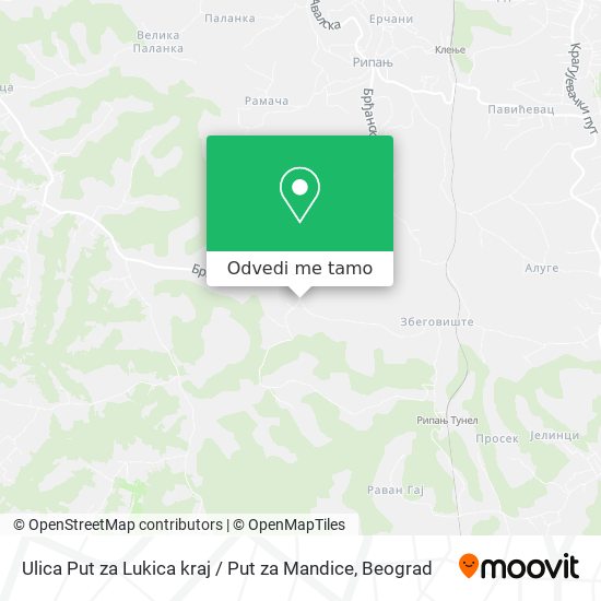 Ulica Put za Lukica kraj / Put za Mandice mapa