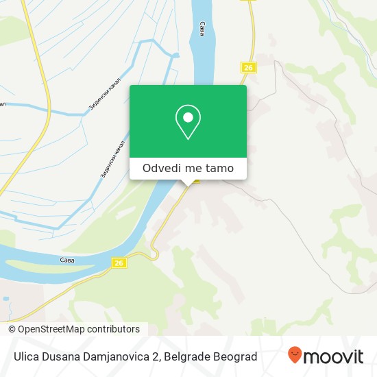 Ulica Dusana Damjanovica 2 mapa