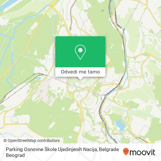 Parking Osnovne Škole Ujedinjenih Nacija mapa