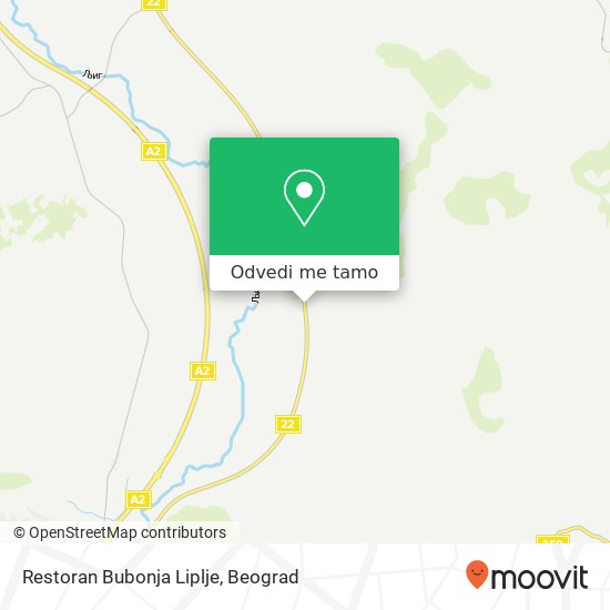 Restoran Bubonja Liplje mapa