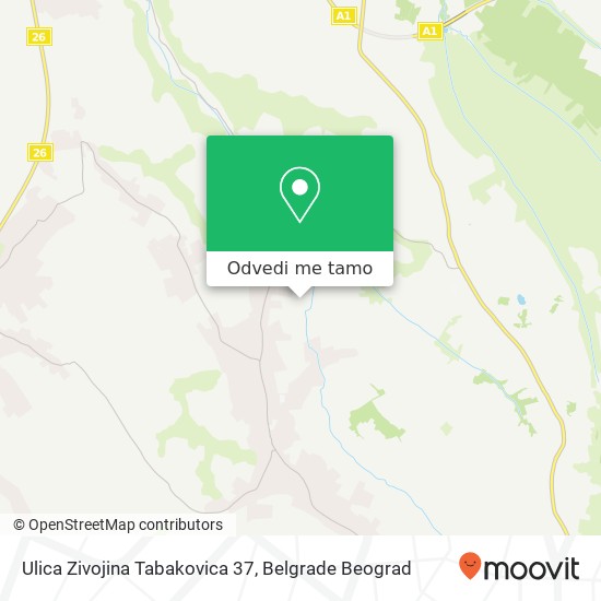 Ulica Zivojina Tabakovica 37 mapa