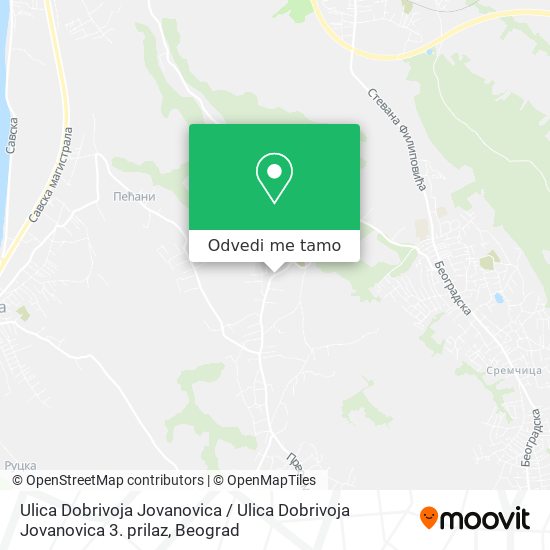 Ulica Dobrivoja Jovanovica / Ulica Dobrivoja Jovanovica 3. prilaz mapa