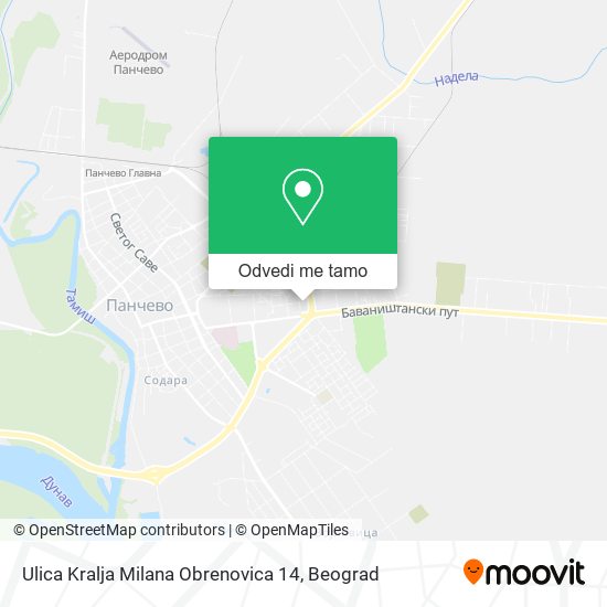 Ulica Kralja Milana Obrenovica 14 mapa