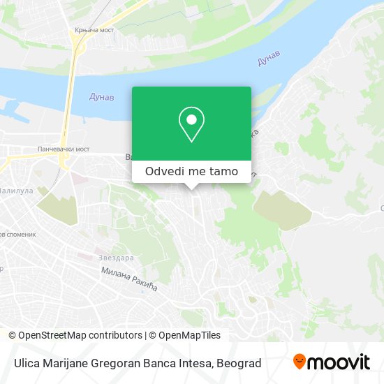 Ulica Marijane Gregoran Banca Intesa mapa