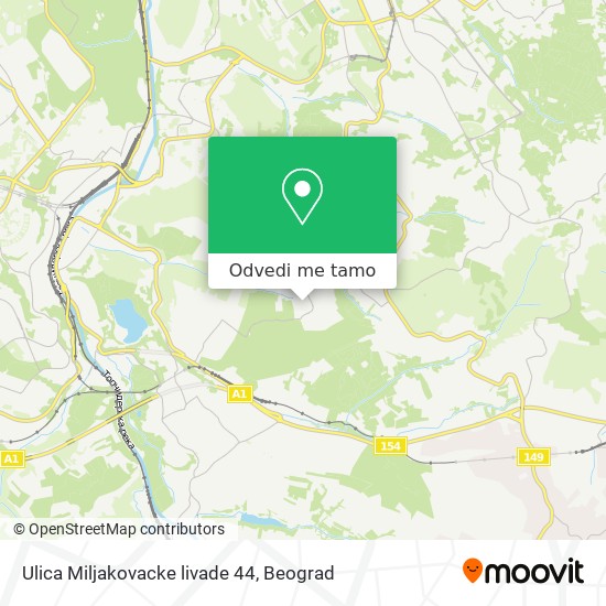 Ulica Miljakovacke livade 44 mapa