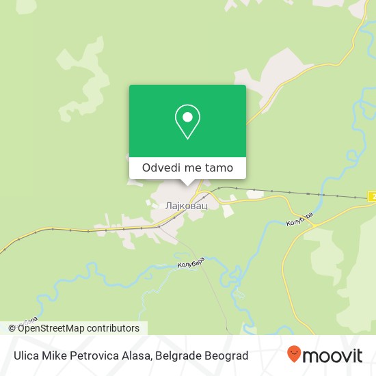 Ulica Mike Petrovica Alasa mapa