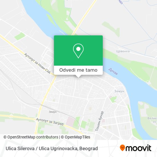 Ulica Silerova / Ulica Ugrinovacka mapa