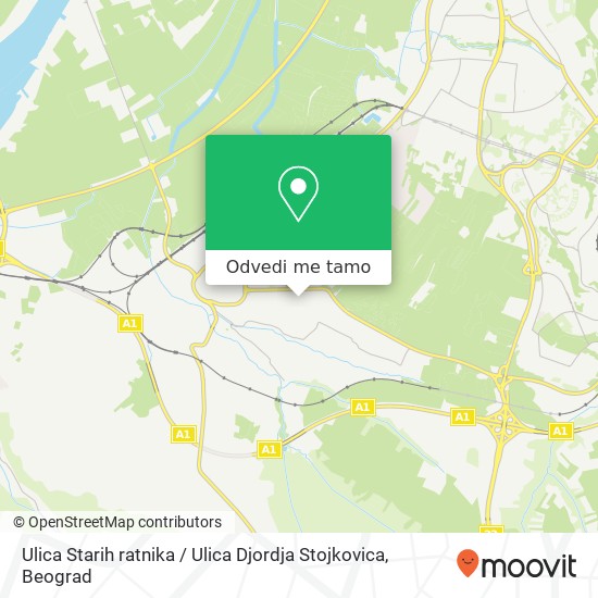 Ulica Starih ratnika / Ulica Djordja Stojkovica mapa