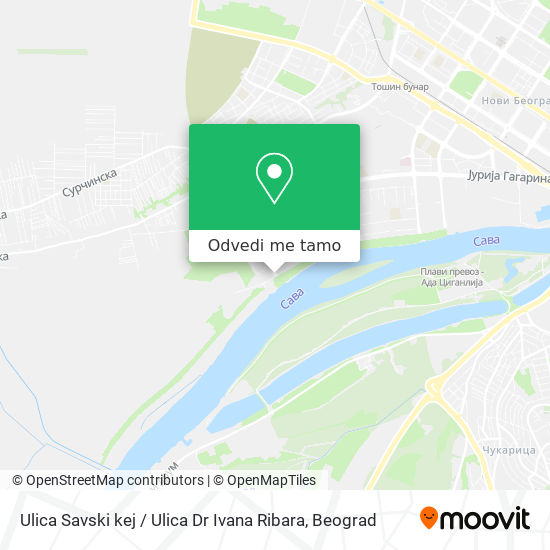 Ulica Savski kej / Ulica Dr Ivana Ribara mapa