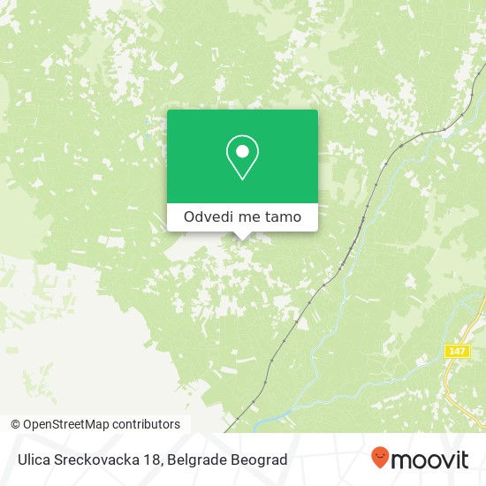 Ulica Sreckovacka 18 mapa