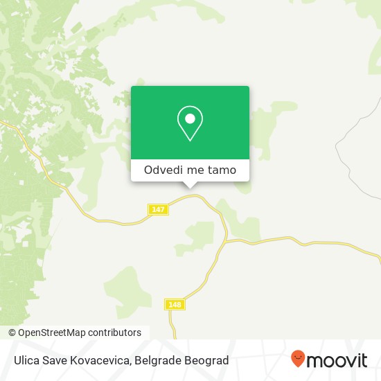 Ulica Save Kovacevica mapa