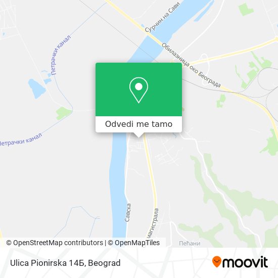 Ulica Pionirska 14Б mapa