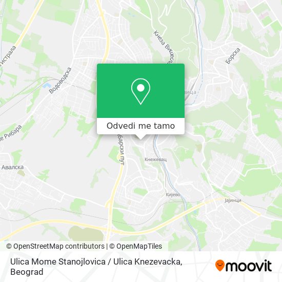 Ulica Mome Stanojlovica / Ulica Knezevacka mapa