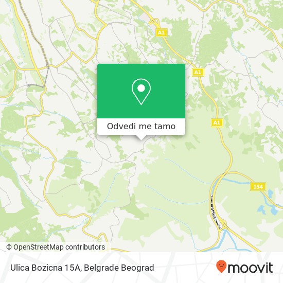 Ulica Bozicna 15А mapa