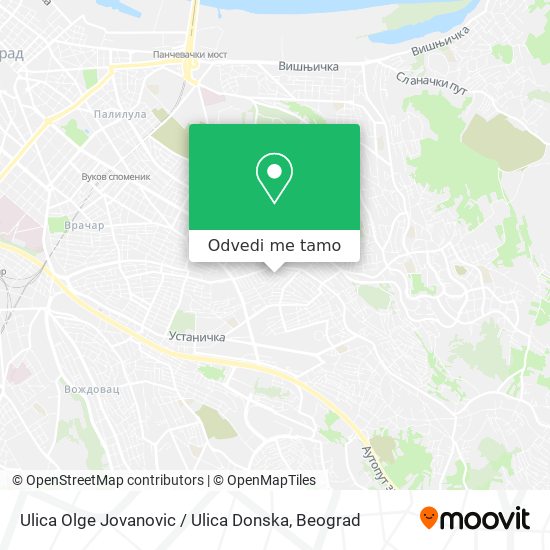 Ulica Olge Jovanovic / Ulica Donska mapa