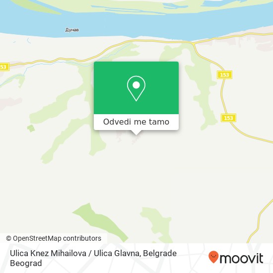 Ulica Knez Mihailova / Ulica Glavna mapa