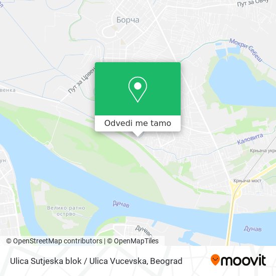Ulica Sutjeska blok / Ulica Vucevska mapa