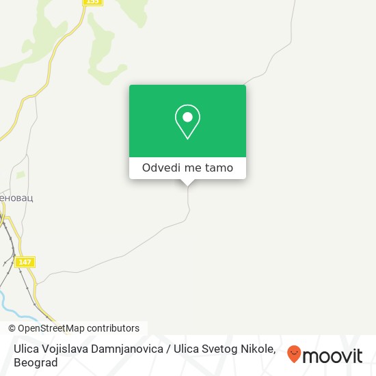 Ulica Vojislava Damnjanovica / Ulica Svetog Nikole mapa