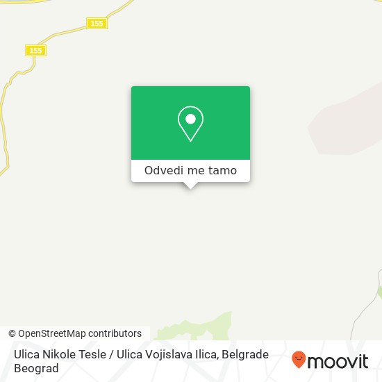 Ulica Nikole Tesle / Ulica Vojislava Ilica mapa