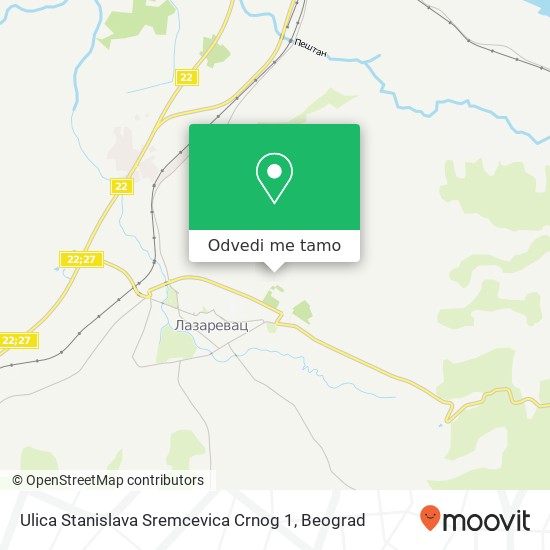 Ulica Stanislava Sremcevica Crnog 1 mapa