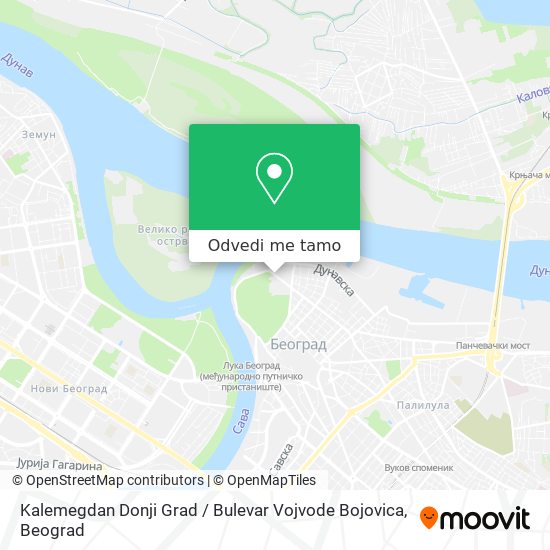 Kalemegdan Donji Grad / Bulevar Vojvode Bojovica mapa