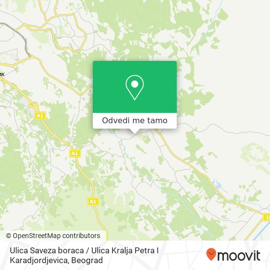 Ulica Saveza boraca / Ulica Kralja Petra I Karadjordjevica mapa