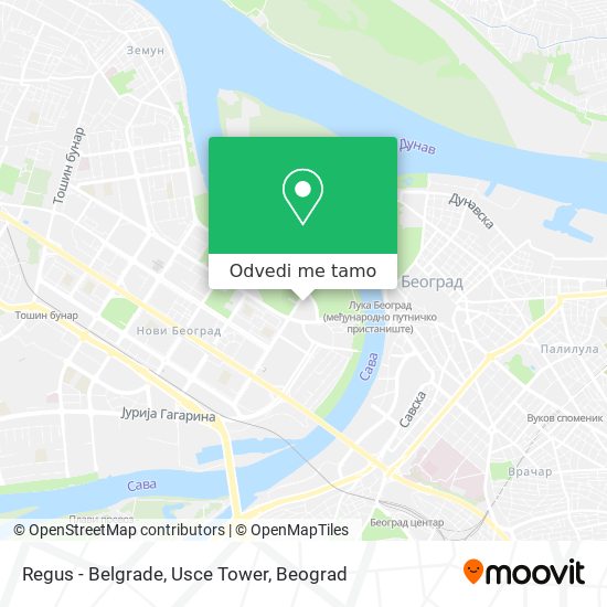 Regus - Belgrade, Usce Tower mapa