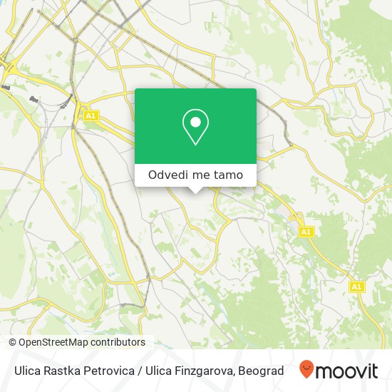 Ulica Rastka Petrovica / Ulica Finzgarova mapa