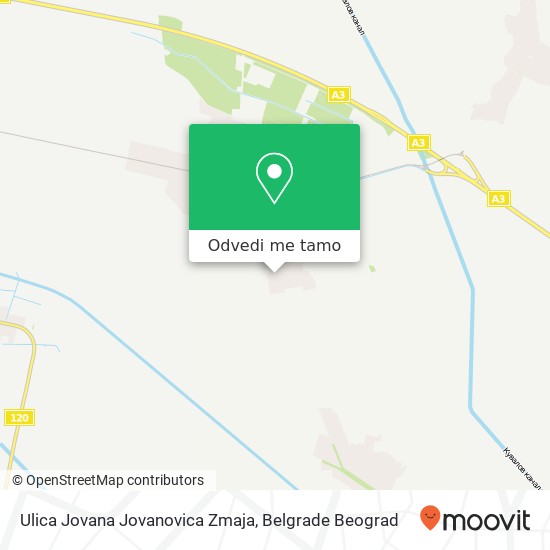 Ulica Jovana Jovanovica Zmaja mapa