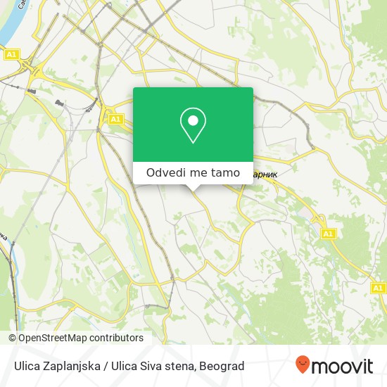 Ulica Zaplanjska / Ulica Siva stena mapa