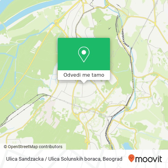 Ulica Sandzacka / Ulica Solunskih boraca mapa