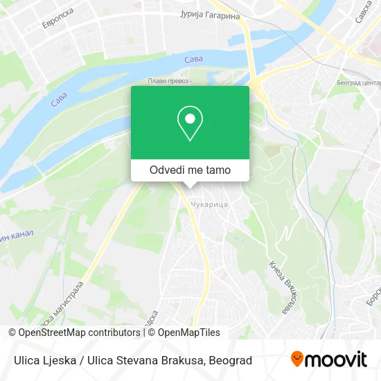 Ulica Ljeska / Ulica Stevana Brakusa mapa